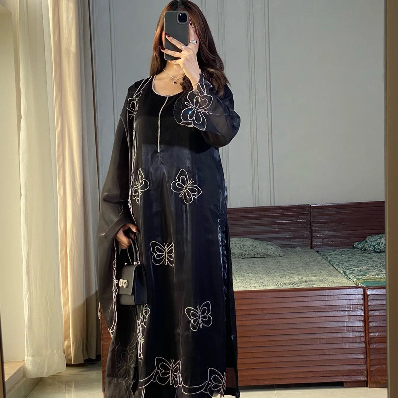 New Designer Party Wear Top and Pant Set with Fancy Dupatta and Embroidery Work