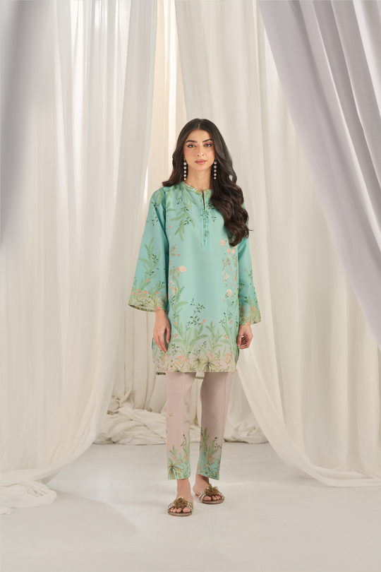 🌸 Teal Bloom Kurta Set with Dupatta ✨