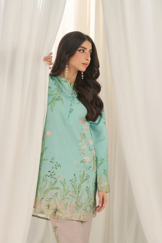 🌸 Teal Bloom Kurta Set with Dupatta ✨