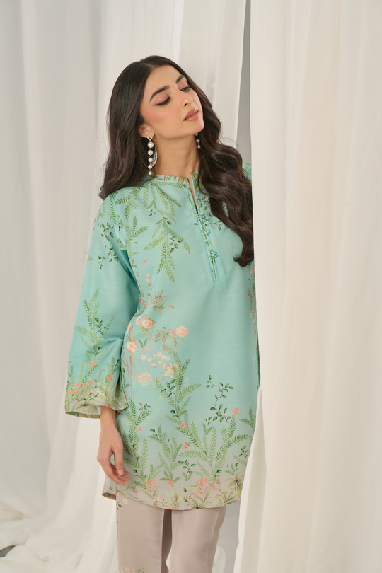 🌸 Teal Bloom Kurta Set with Dupatta ✨