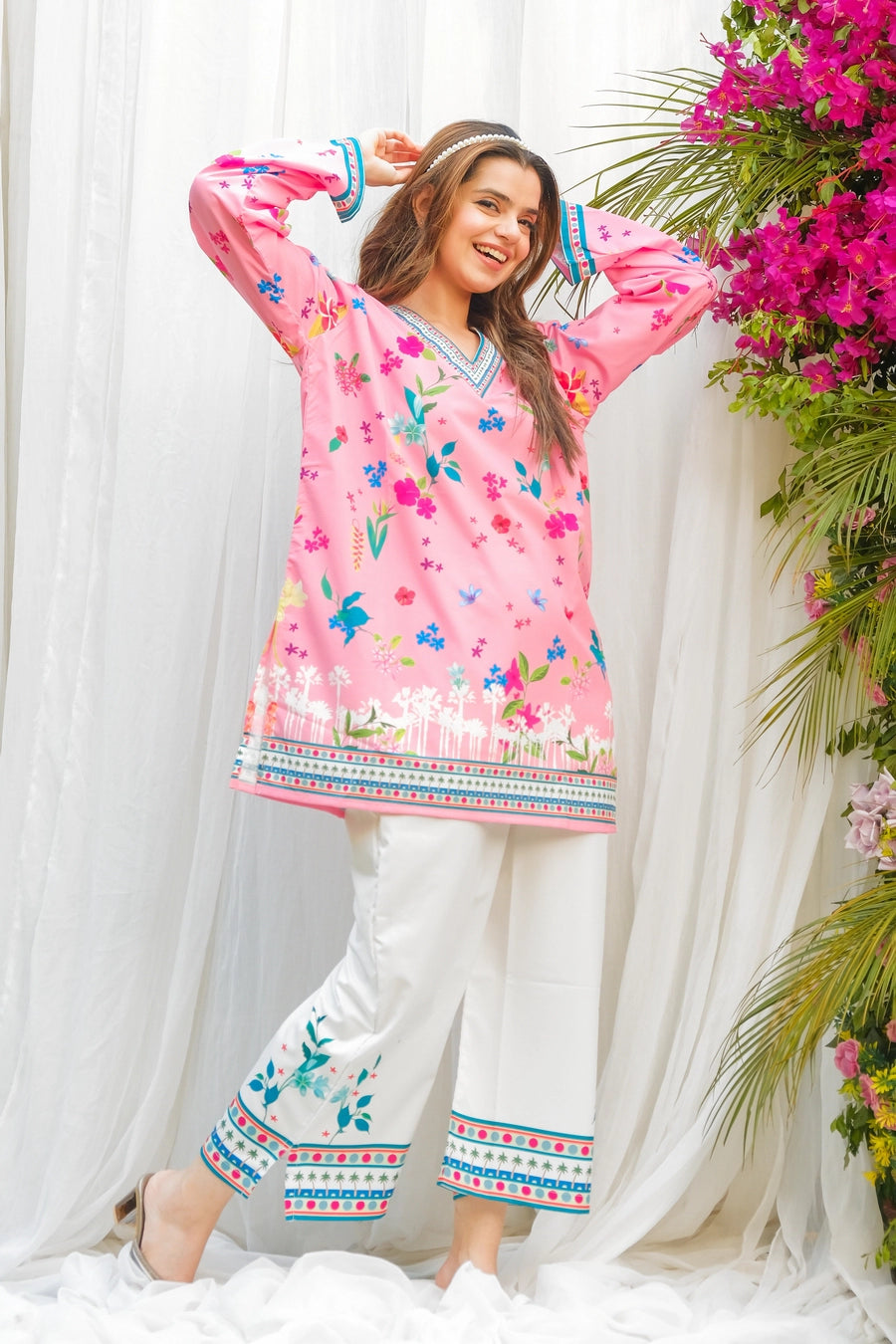 🌸 Anaya Bloom Pink Floral Co-ord Set