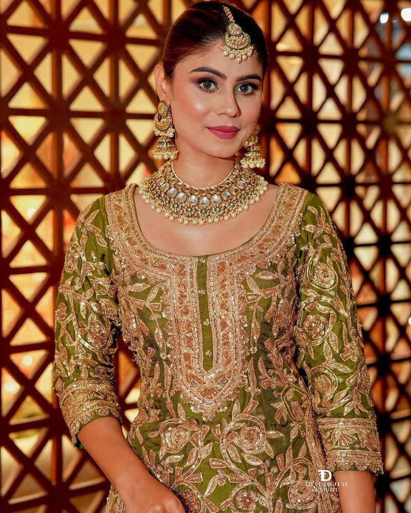 New Designer Party Wear Top & Palazzo Set with Fancy Dupatta & Embroidery Work